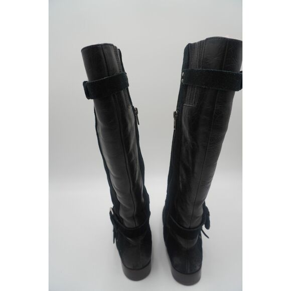 Ugg Cydnee Boots Size 7 Leather Knee High Buckle Sheepskin Shearling 1001876 - Picture 4 of 10